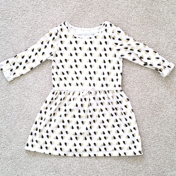 Cat & Jack Other - 5T Gold and Black Heart Tunic Dress